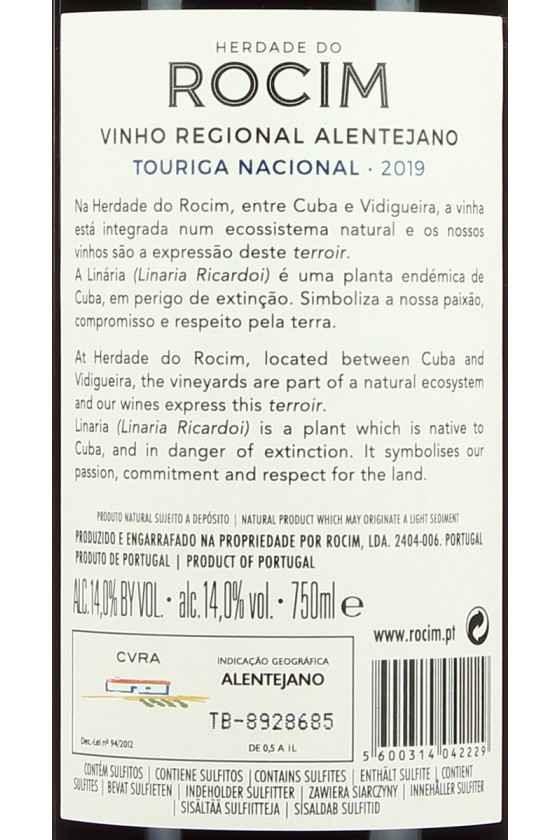 Herdade do Rocim 2019 Tinto Touriga Nacional